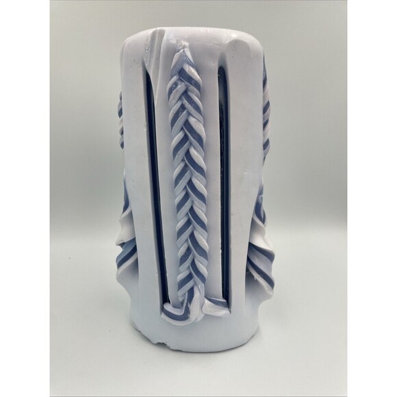 Duke University Blue Devils Candle Hand Carved Ribbon Rare Gift New Unscented - Picture 5 of 10